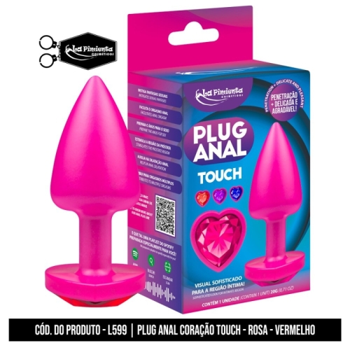 PLUG ANAL ROSA TOUCH - VERMELHO