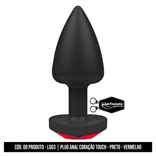 PLUG ANAL PRETO TOUCH - VERMELHO