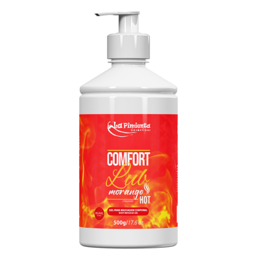 GEL PARA MASSAGEM CORPORAL COMFORT LUB HOT - MORANGO 500g