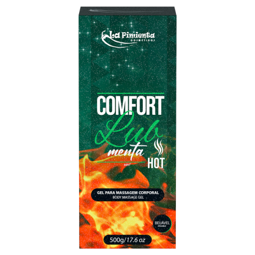 GEL PARA MASSAGEM CORPORAL COMFORT LUB HOT - MENTA 500g
