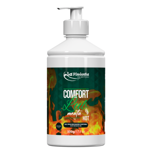 GEL PARA MASSAGEM CORPORAL COMFORT LUB HOT - MENTA 500g
