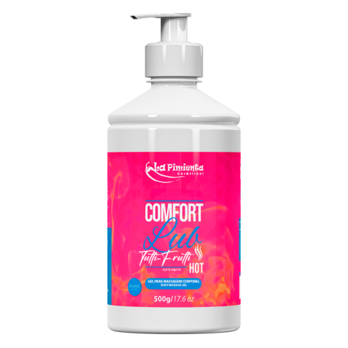 GEL PARA MASSAGEM CORPORAL COMFORT LUB HOT - TUTTI-FRUTTI 500g
