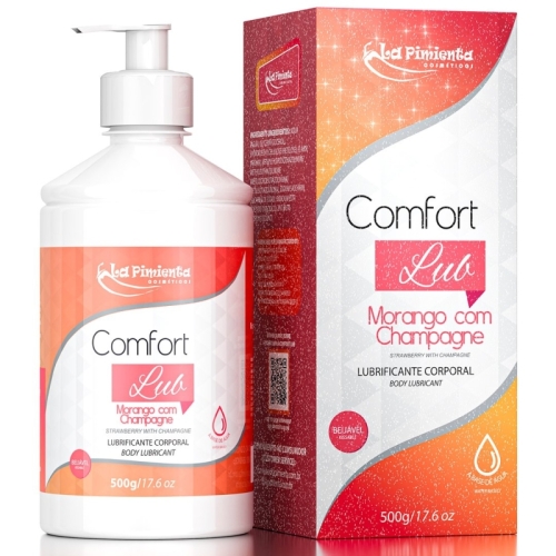 COMFORT LUB - MORANGO COM CHAMPAGNE 500g