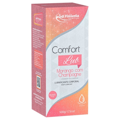 COMFORT LUB - MORANGO COM CHAMPAGNE 500g