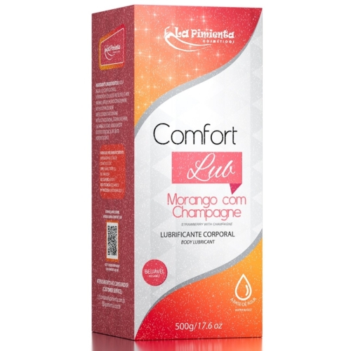 COMFORT LUB - MORANGO COM CHAMPAGNE 500g