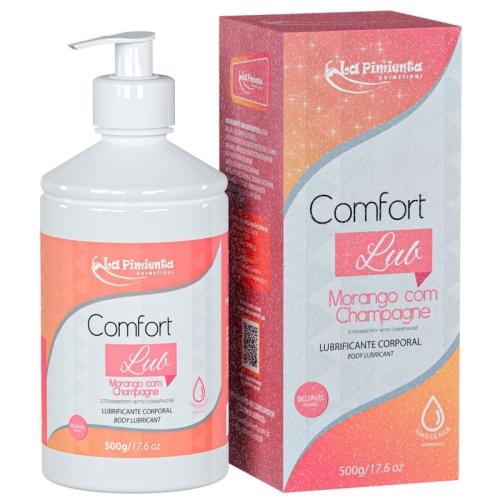 COMFORT LUB 500G - MORANGO COM CHAMPAGNE