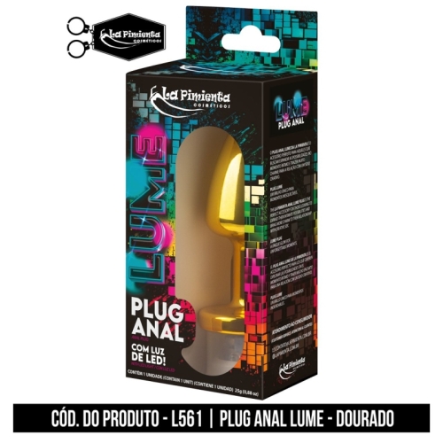 PLUG ANAL LUME - DOURADO