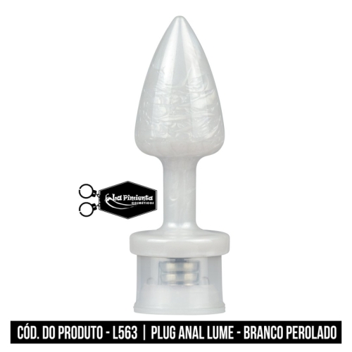 PLUG ANAL LUME - BRANCO PEROLADO