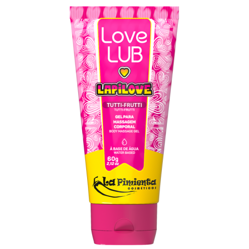 GEL PARA MASSAGEM CORPORAL LAPILOVE TUTTI-FRUTTI  60g