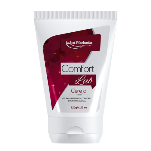 GEL PARA MASSAGEM CORPORAL COMFORT LUB -  CEREJA 120g