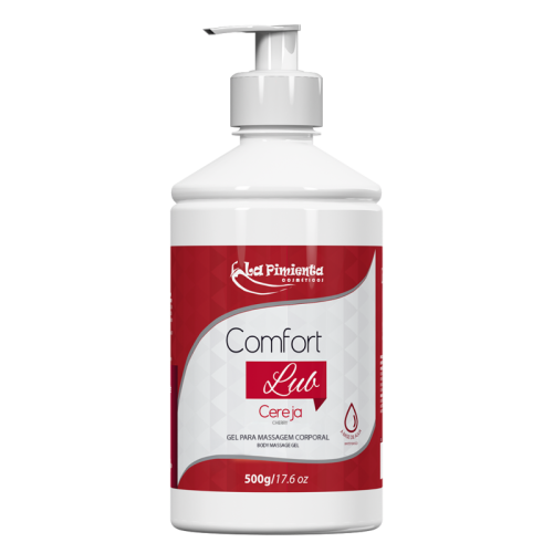 GEL PARA MASSAGEM CORPORAL COMFORT LUB 500g - CEREJA