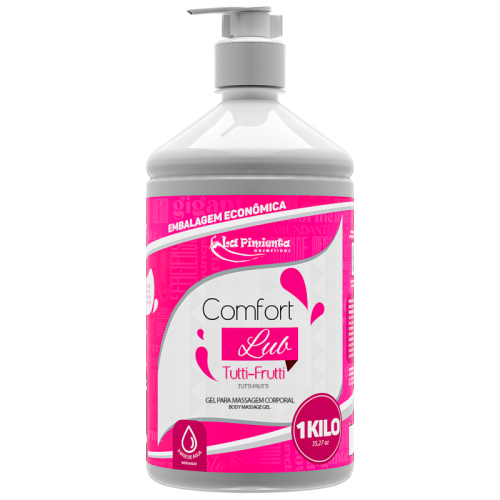 GEL PARA MASSAGEM CORPORAL COMFORT LUB - TUTTI-FRUTTI 1kg 