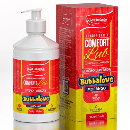 COMFORT LUB - BUBBALOVE MORANGO 500g