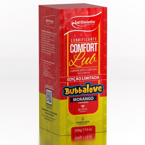 COMFORT LUB - BUBBALOVE MORANGO 500g